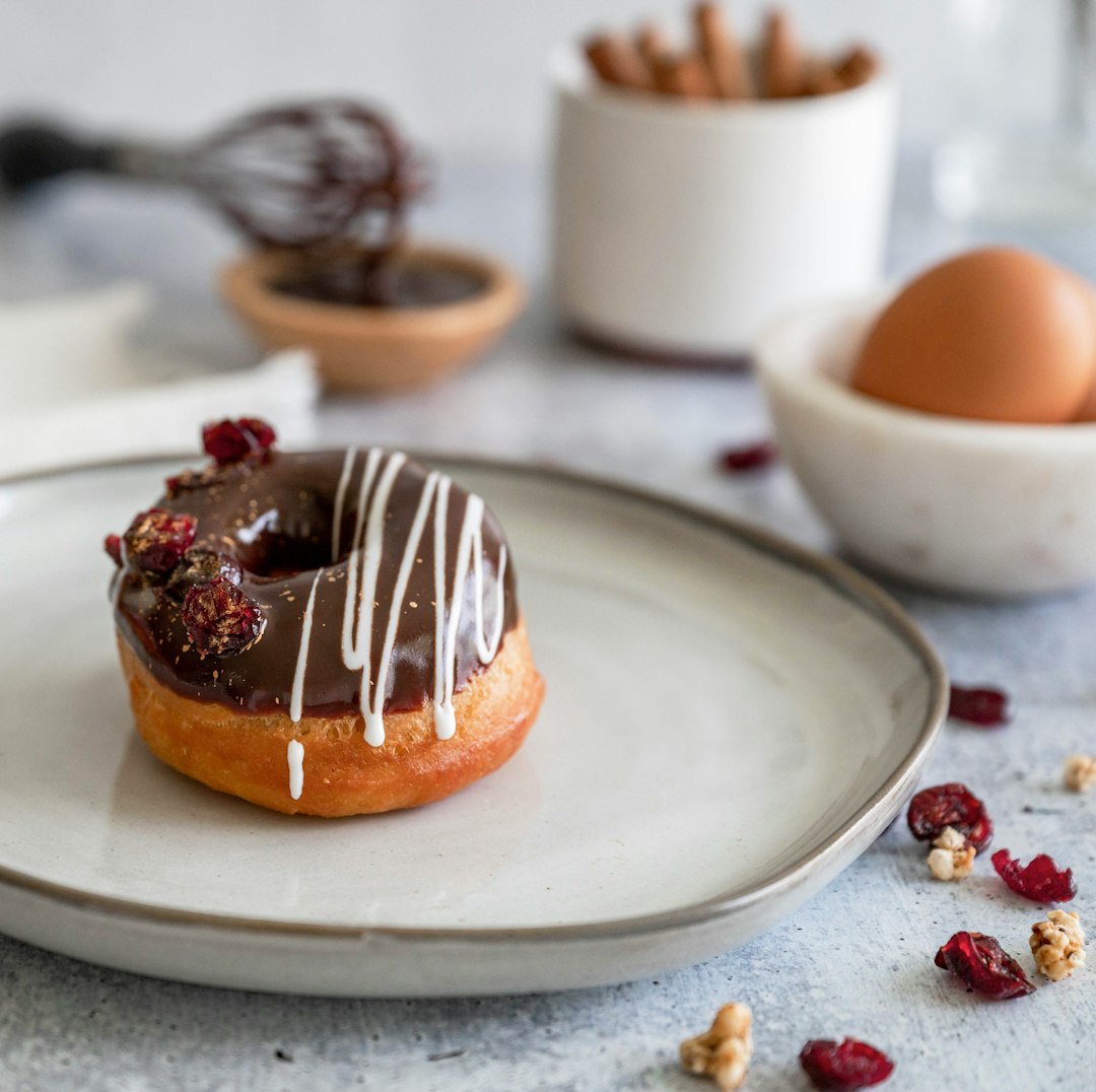 Dark Chocolate Hazelnut doughnut